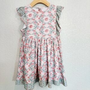 ⭐️5/$20 Ruffles Pink & Gray Floral Dress